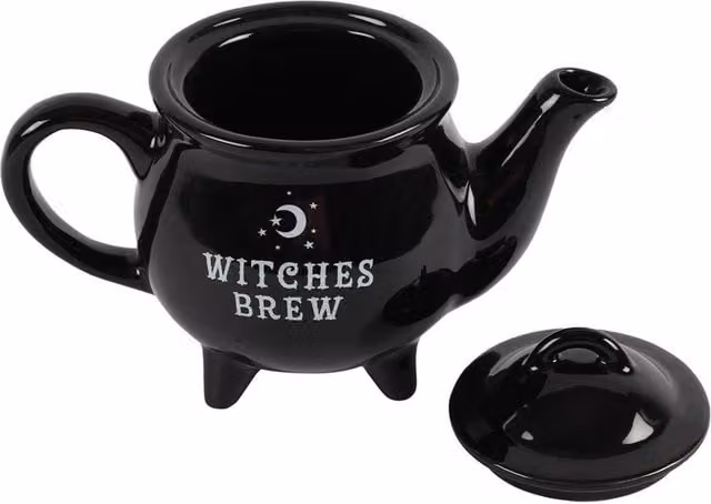 KDMK Witches Brew Ceramic Teapot, Black