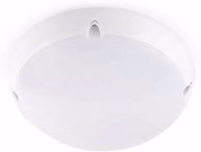 Dakyu Faro Maritime LED Outdoor Ceiling Light in White with Motion and Dusk Sensors