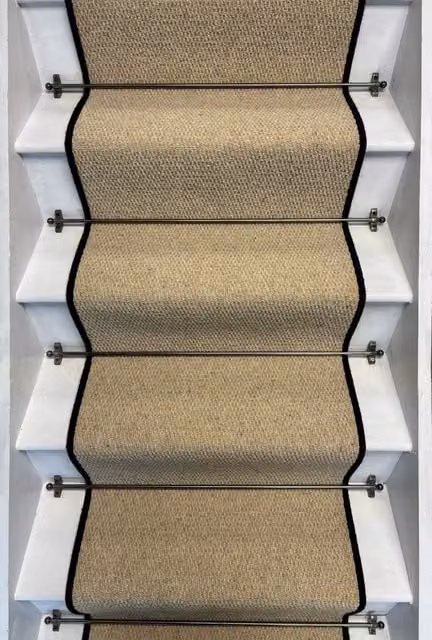 RainbowHome Kalahari Beige Wool Stair Runner W: 60 cm, L: 600 cm – 1