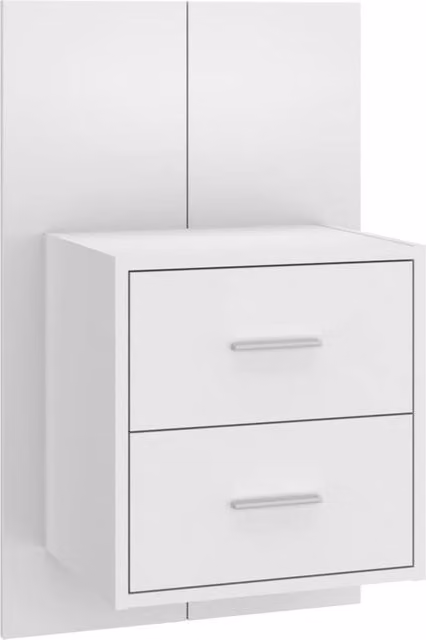 Berkfield Home Wall-mounted Bedside Cabinet in High Gloss White