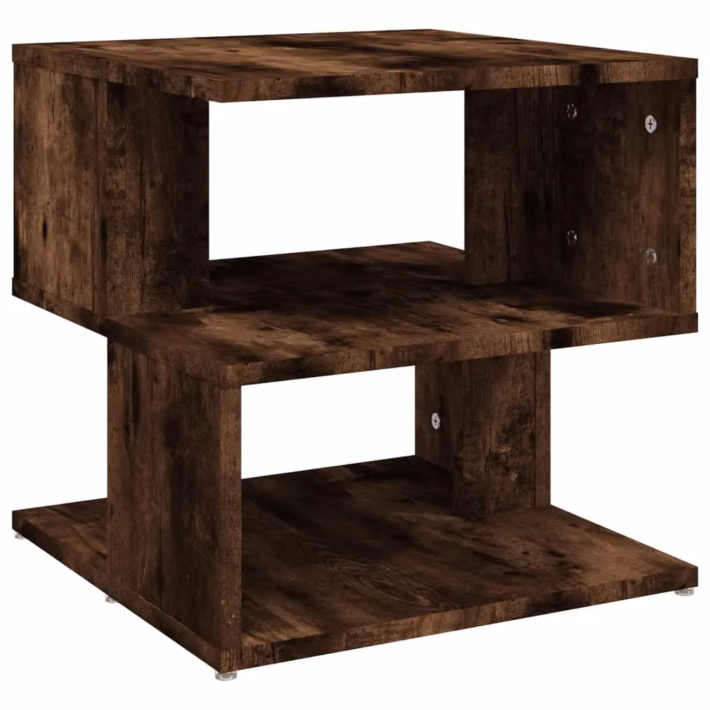 Berkfield Home Modern Square Side Table in Smoked Oak Brown, W/D/H: 40 x 40 x 40 cm – 2