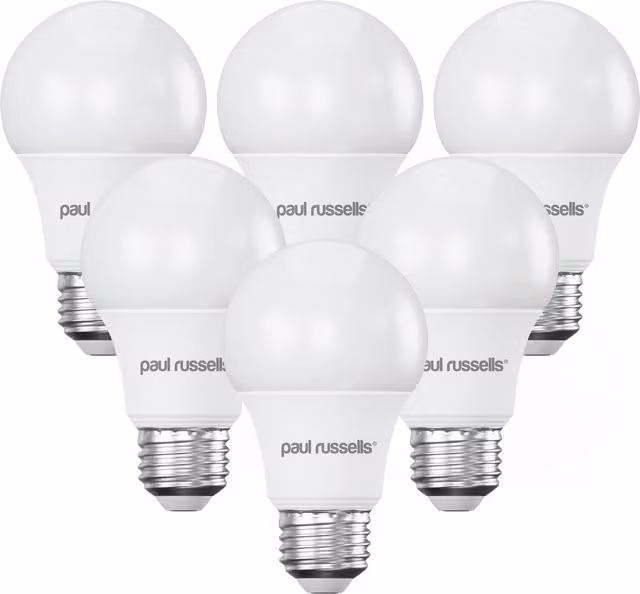 Paul Russells Dimmable LED E27 Globe Bulb, 8.5W (60W Equivalent), Cool White