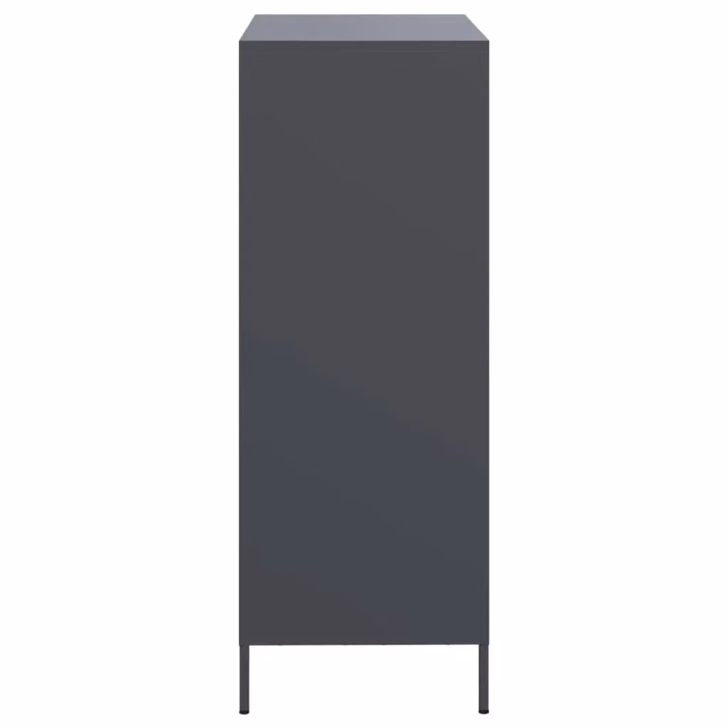 Berkfield Home Anthracite Steel Highboard in Black, W/D/H: 68 x 39 x 103.5 cm – 4