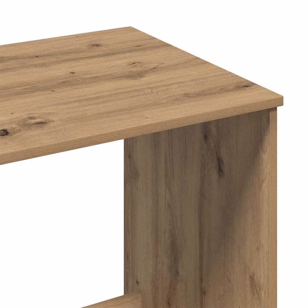 Berkfield Home Artisan Oak Computer Desk in Brown, W/D/H: 100 x 50 x 75 cm – 5