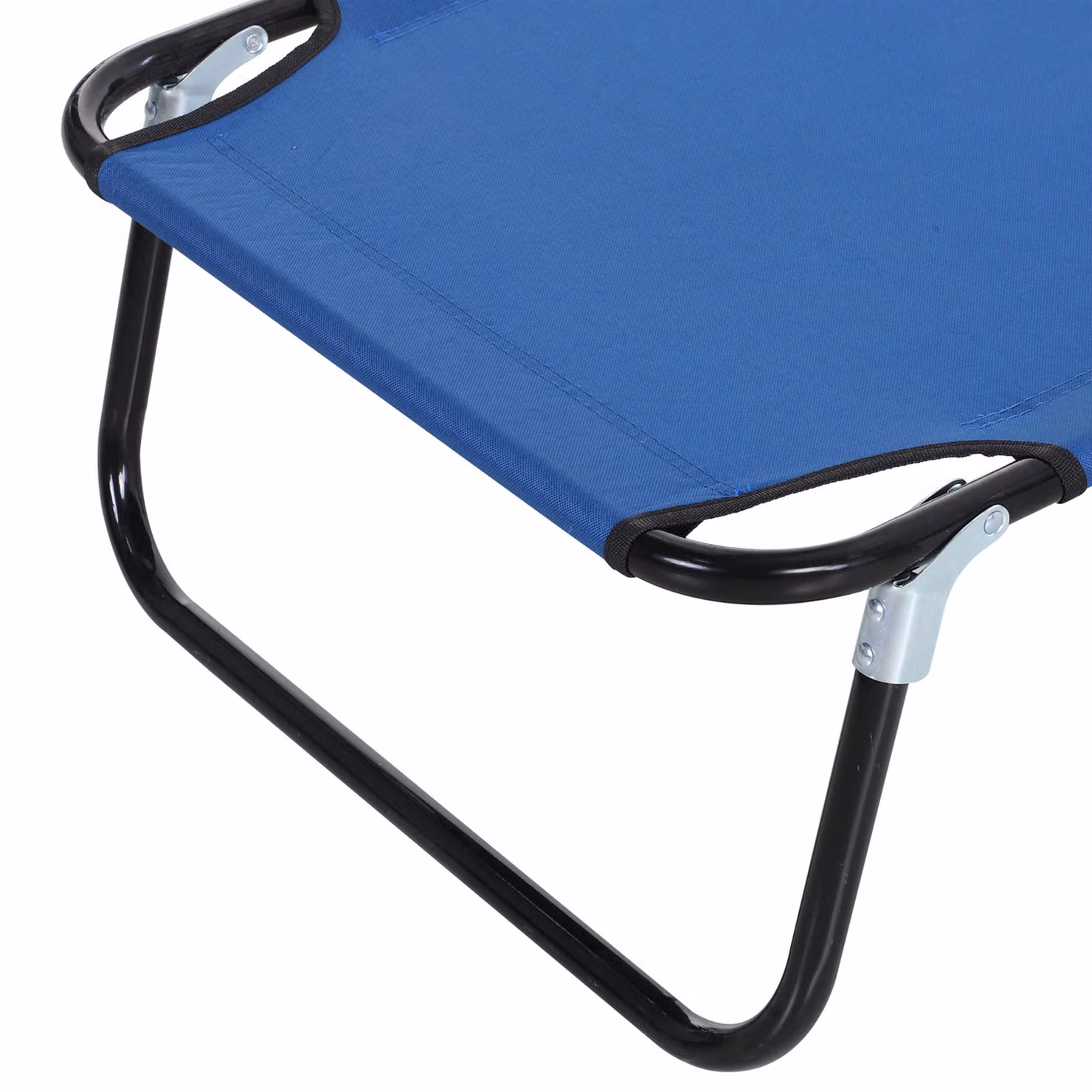 Outsunny Blue Folding Sun Lounger with Adjustable Headrest and Multi-Position Backrest – 9