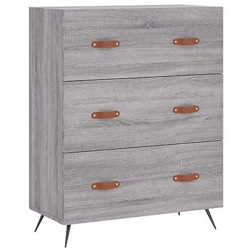 vidaXL Chest of Drawers in Grey Sonoma, W/D/H: 69.5 x 34 x 90 cm – 1