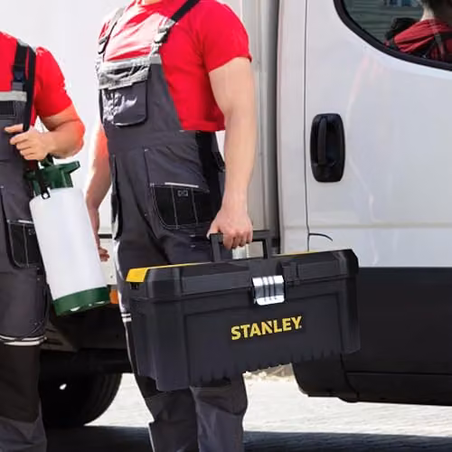 Stanley Basic Toolbox with Organiser Top and Inserts, Black, W: 50.0 cm, D: 40.6 cm, H: 19.5 cm – 11