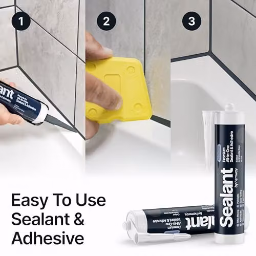 Hemway Hybrid Polymer Construction Sealant and Adhesive in Anthracite Grey, 300ml – 3