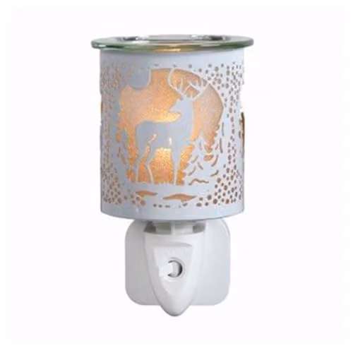 Aroma Accessories Stag Electric Plug In Wax Melter in White and Gold, Height: 13 cm