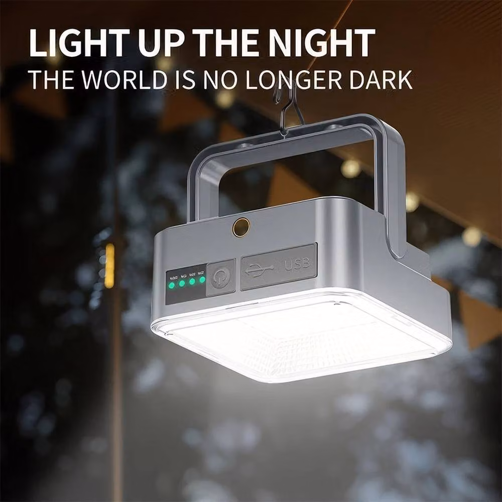 NESTLUNE Magnetic Solar 120 LED Rechargeable Work Light in Grey – 4