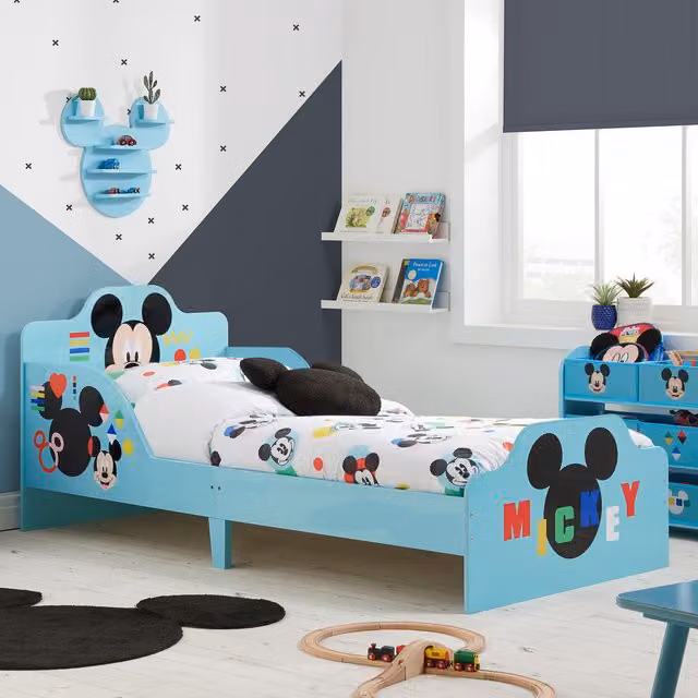 Birlea Disney Mickey Mouse Single Bed in Blue, W/D/H: 90 x 190 cm