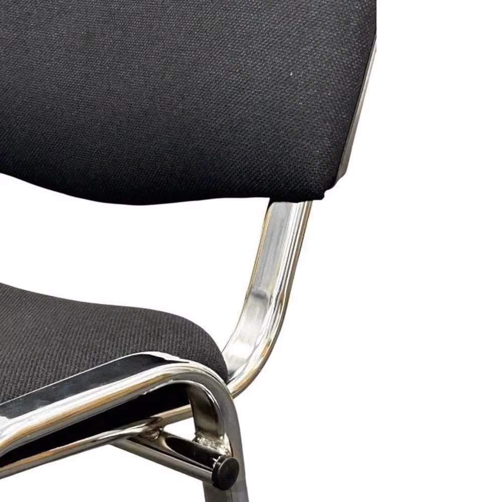 FORGEVIO Black Fabric Conference Chairs with Metal Cantilever Base – 3