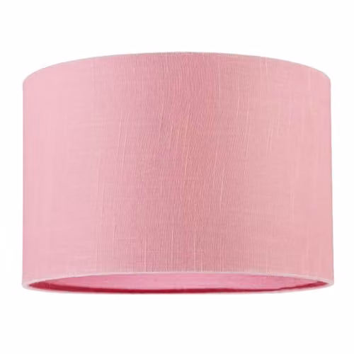 Happy Homewares Modern Candy Pink Textured Linen Fabric Circular Lamp Shade W: 30 cm, H: 20 cm – 1