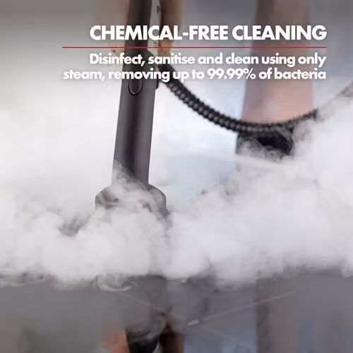 Ewbank STEAMDYNAMO+ 2000W Handheld Steam Cleaner and Sanitiser in Black with Extension Pole and Turbo Brush – 2