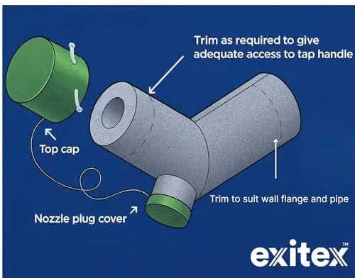Exitex Insulated Grey Plastic Outside Garden Tap Cover for Winter Frost Protection – 4