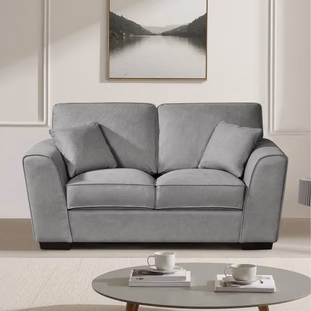Artemis Home Arlington 2 Seat Upholstered Fabric Sofa in Grey