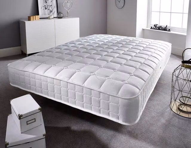 Somnior Alovera Hybrid Memory Foam Mattress in White, Medium Firmness, W/D/H: 180 x 200 x 20 cm – 1