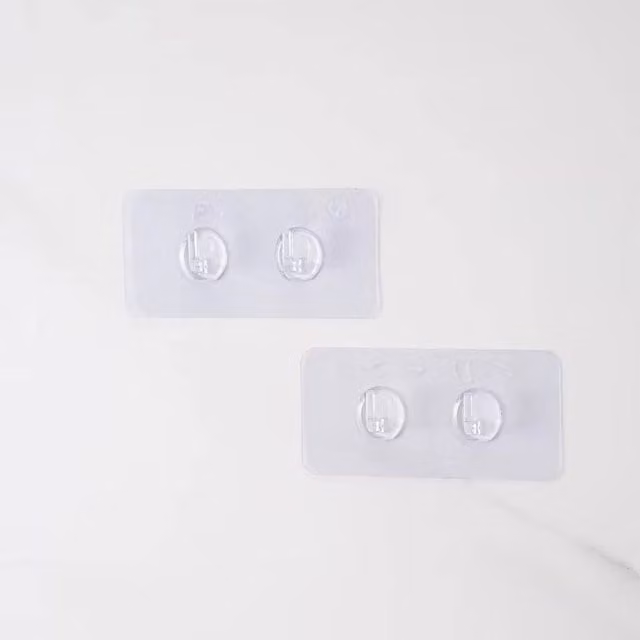 VOGREX Heavy Duty Self Adhesive Wall Hooks and Door Hangers in Transparent