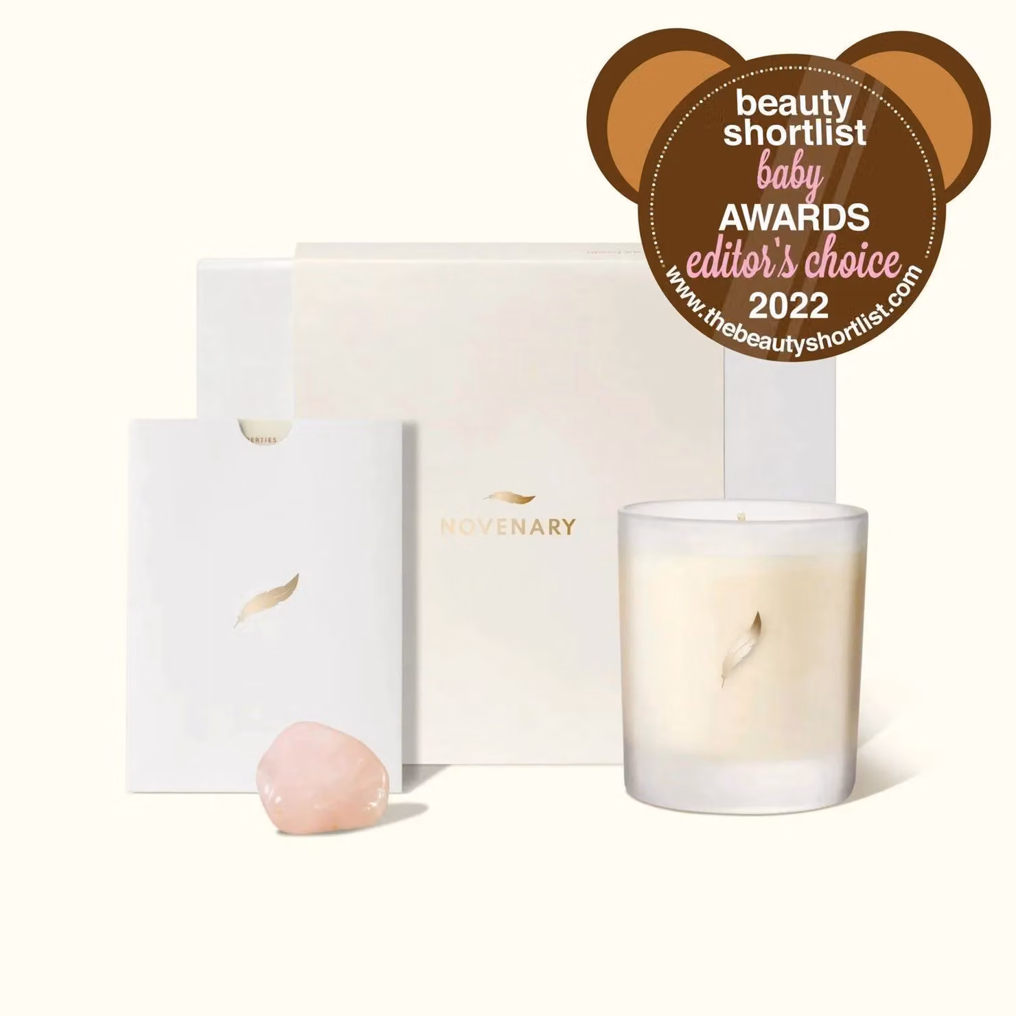 Novenary Eshgham Candle Gift Set, White, 220g – 2