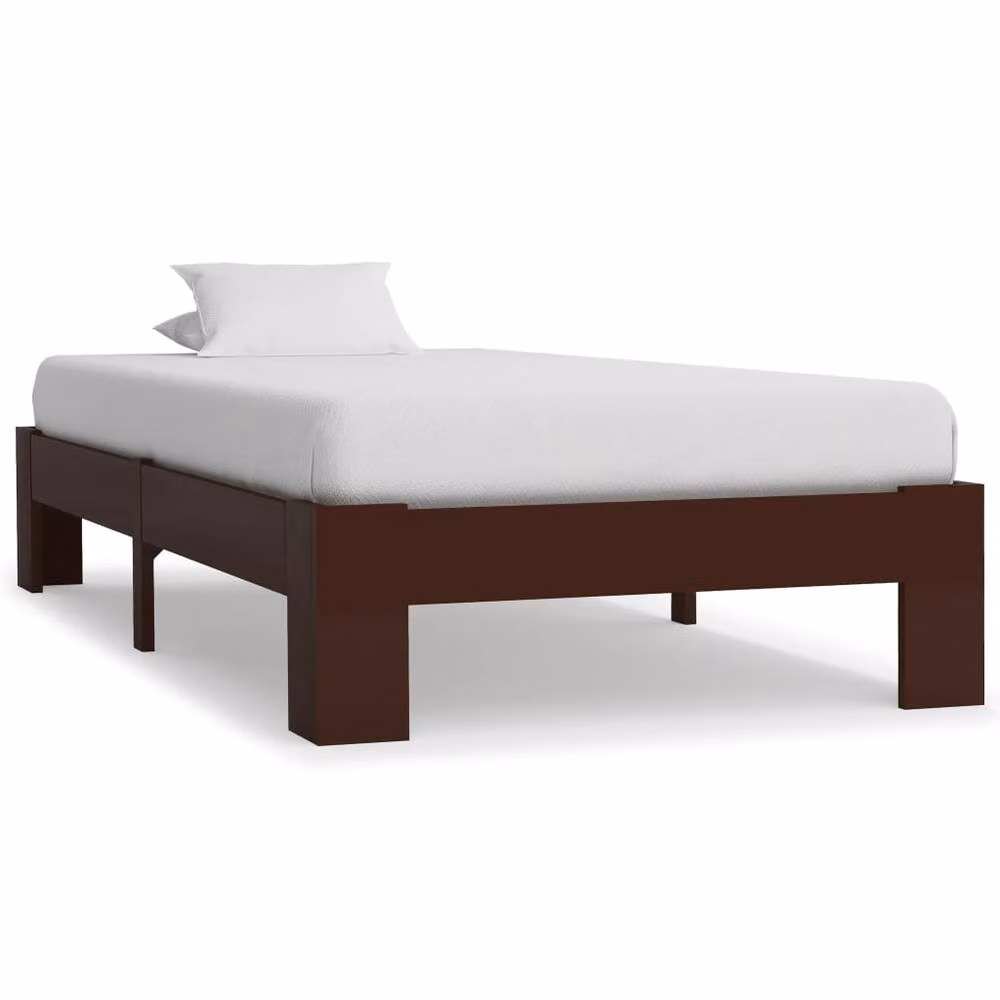 Berkfield Home Solid Pine Wood Bed Frame, Brown, W/D/H: 90 x 200 cm – 2