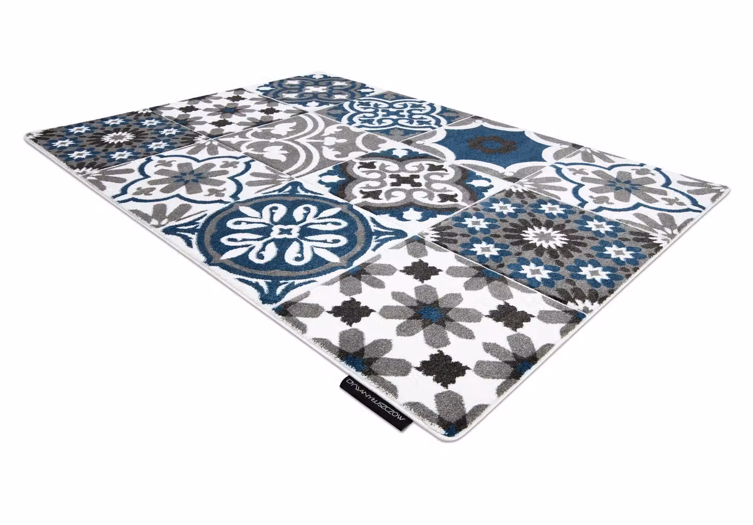 RugsX Alter Geometric Blue Rectangular Rug, W: 180 cm, D: 270 cm – 4