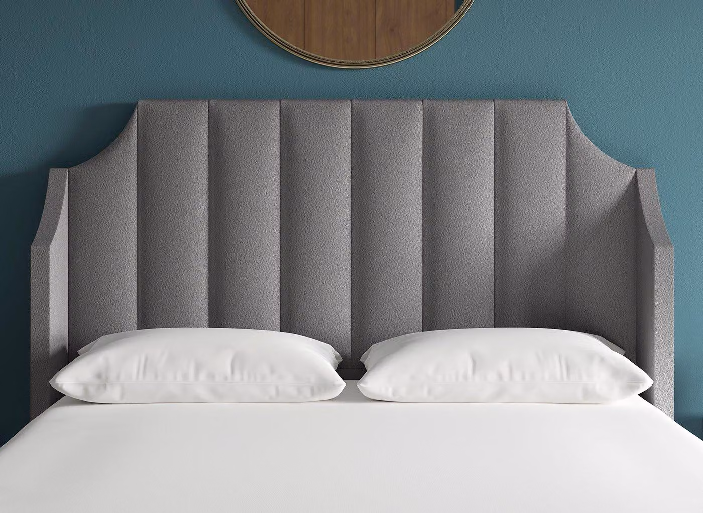 TheraPur Holly Upholstered Headboard in Grey