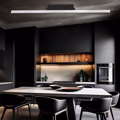 GLOBO Modern LED Silver Pendant Light for Dining Rooms and Kitchens, 62 W – 5