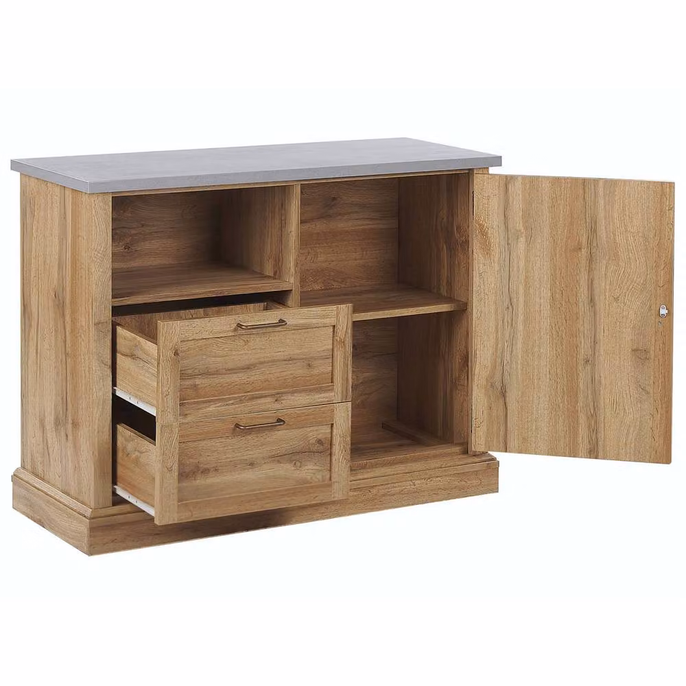 Wyld and Coco Everwood Sideboard in Light Brown Oak, W/D/H: 100 x 40 x 79 cm – 3