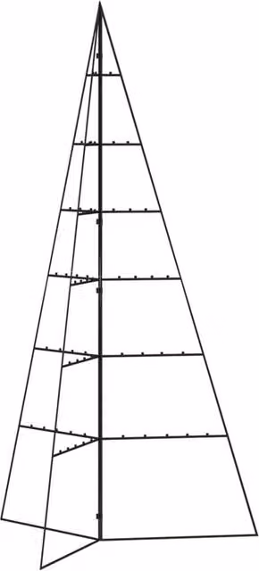 Berkfield Home Metal Christmas Tree Decoration in Black, Height: 140 cm – 1