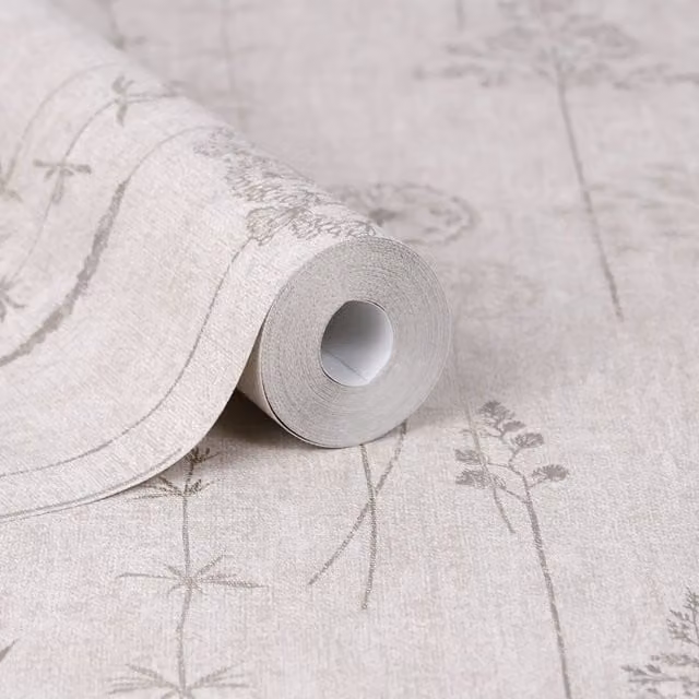 Superfresco Easy Natural Meadow Botanical Floral Wallpaper in Beige