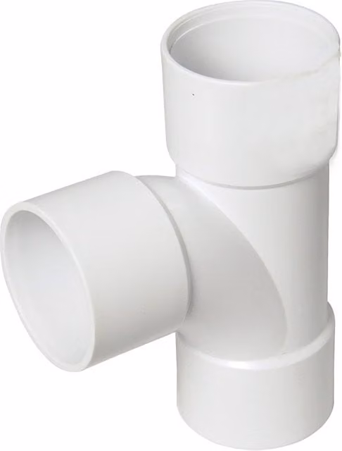 FloPlast 40mm White Plastic Solvent Weld Waste Tee with 90 Degree Branch