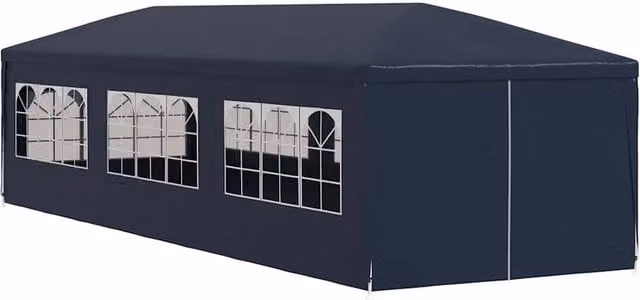 Berkfield Home Party Tent in Blue, W: 9 m, D: 3 m, H: 2.55 m – 1