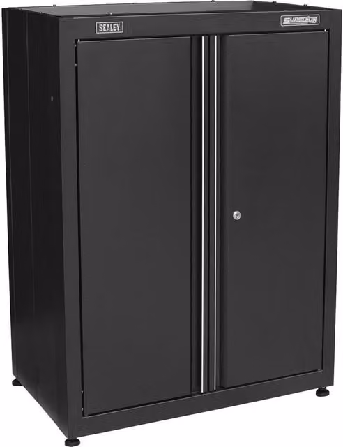 Loops Modular Stacking Freestanding Cabinet in Black and Multicolour, H 208.0 cm x W 77.5 cm x D 46.0 cm