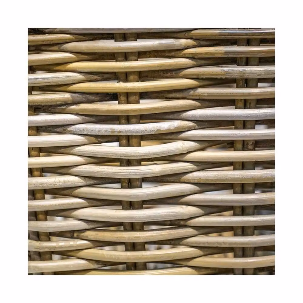 Lemon Pavilion Brown Wicker Log Baskets Set of 2 with Handles – 3