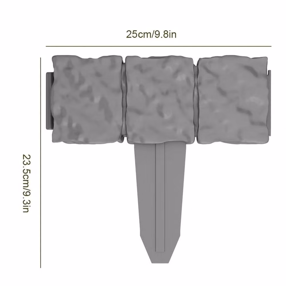 SPETLEK Grey Plastic Garden Edging Border, 30 Pieces – 2