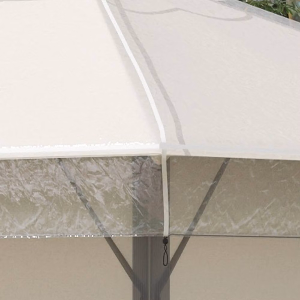 Kelvenix Transparent PVC-Coated Waterproof Gazebo Protective Rain Cover, Width: 100 cm – 2