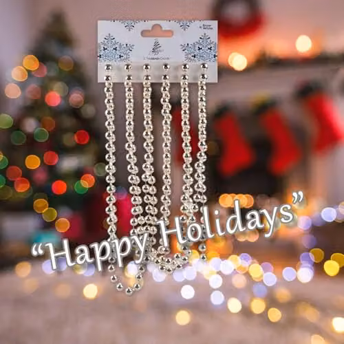 VFM e-Store 2.75 m Gold Round Plastic Bead Chain Christmas Decoration – 3
