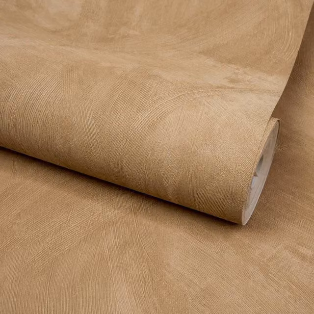 Grandeco Serra Rustic Limewash Chalk Paint Plaster Effect Textured Wallpaper in Beige