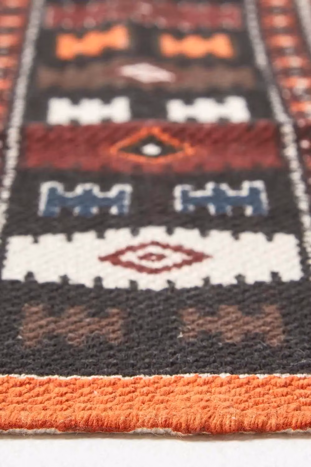 Homescapes Multicolour Ethnic Cotton Kilim Printed Flat Weave Rug, W: 120 cm x D: 120 cm – 5