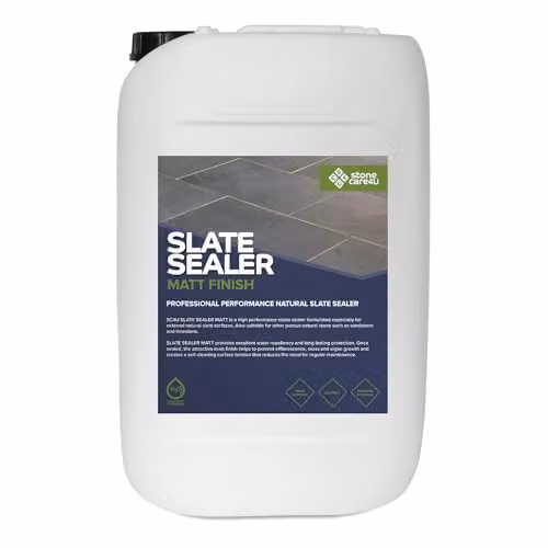 StoneCare4U Slate Sealer Matt Finish, 25L, Transparent Waterproof Exterior Natural Stone Sealant for Slate, Limestone and Sandstone – 1