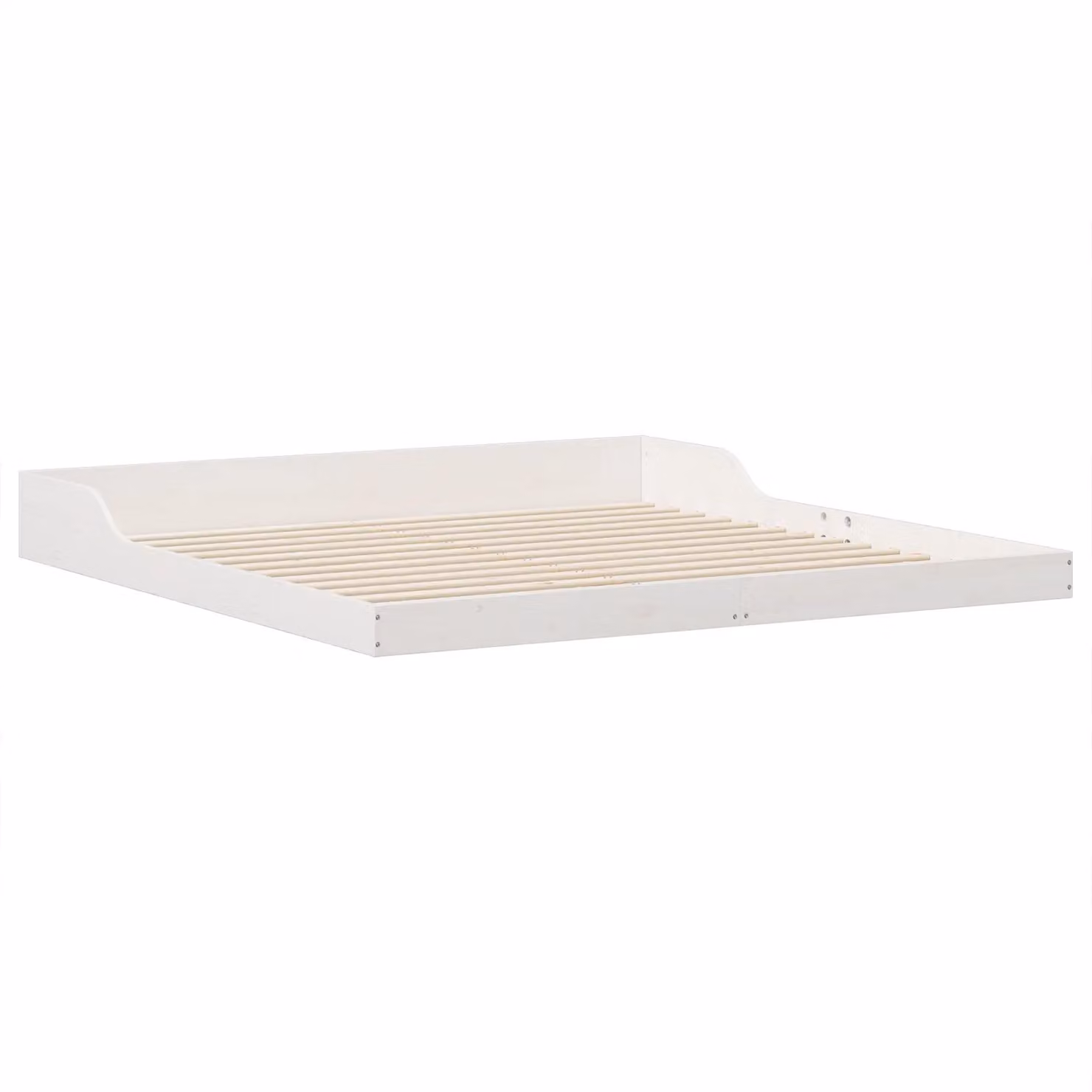 Berkfield Home White Solid Pine Wood Bed Frame, W/D/H: 200 x 200 cm – 2