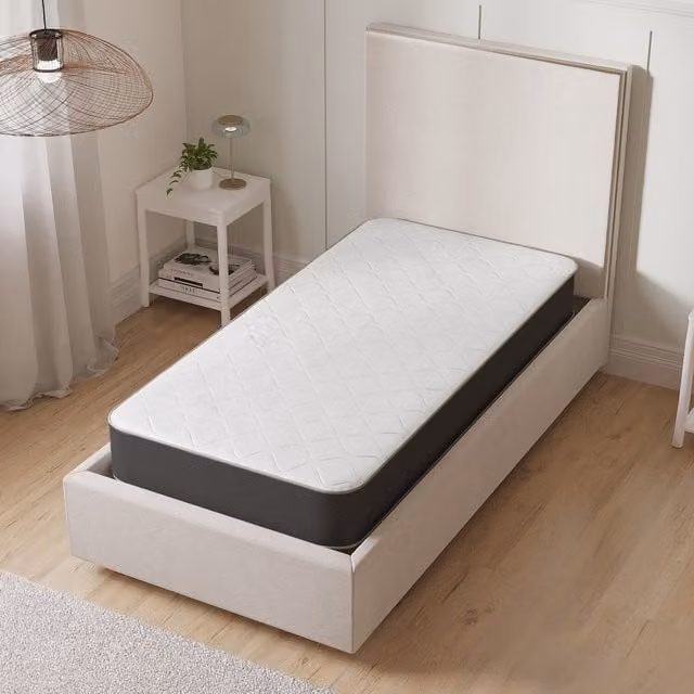 The Sleep People Moonlight 18cm Hybrid Memory Foam and Spring Mattress, Black/White, W/D/H: 90 x 190 x 18 cm