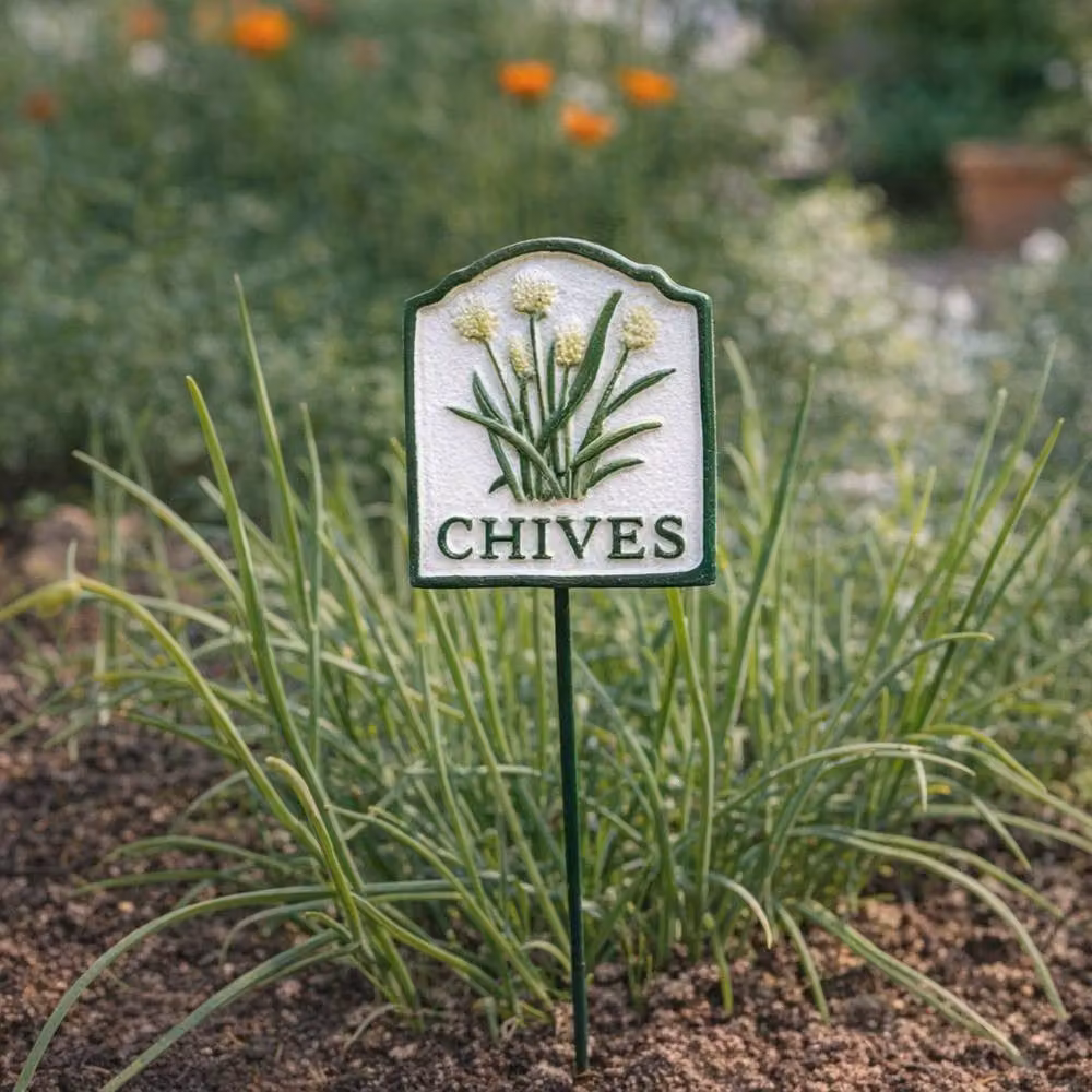 Gifts Direct 2 U Metal Chives Herb Marker Garden Stake in Green – 3