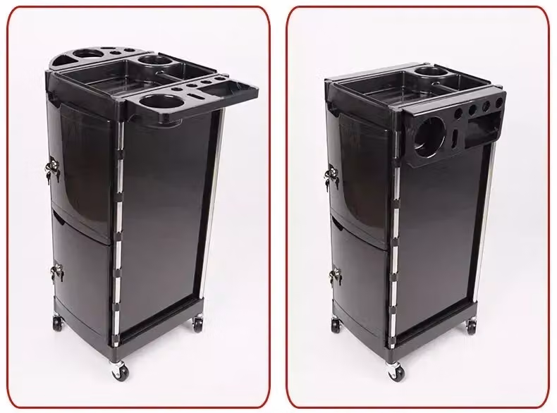 Hygrad Lockable Barber and Beauty Salon Storage Trolley Cabinet in Black – 2