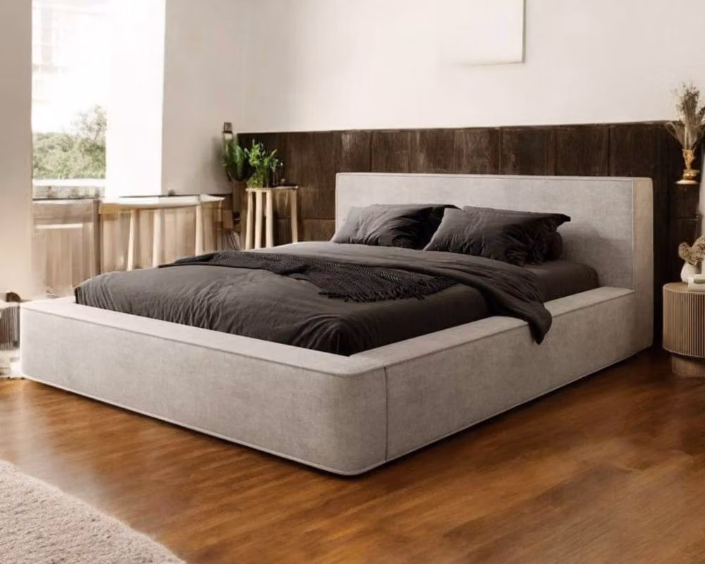 Stratus Interiors Mini Ambassador Low Headboard Bed Frame with Gas Lift Storage in Natural, Size: Single (90 x 190 cm) – 2