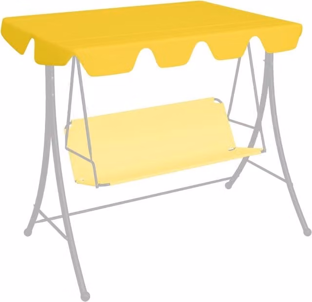 Berkfield Home Replacement PVC-Coated Garden Swing Canopy in Yellow, W: 150 cm, D: 105 cm, H: 70 cm