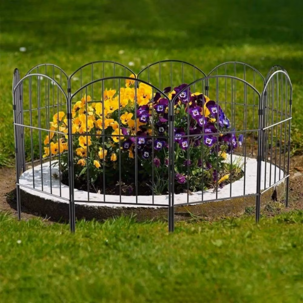 Kelvenix Black Metal Outdoor Decorative Landscape Border Fence – 2
