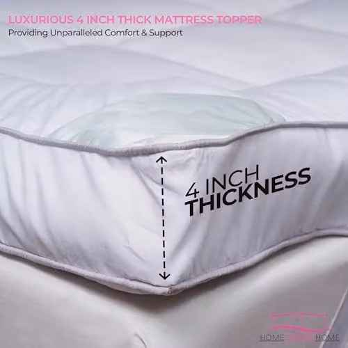 Snug City White Extra Thick Microfibre King Size Mattress Topper, 10cm Depth – 2