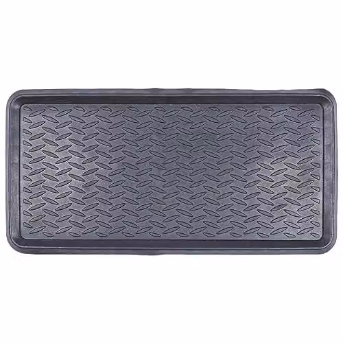 Nicola Spring Heavy Duty Rubber Door Mat, Black, W: 80 cm, D: 40 cm
