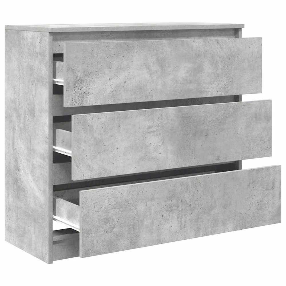 Berkfield Home Sideboard in Concrete Grey, W/D/H: 80 x 35 x 76 cm – 2